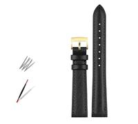 NBCNZCTSAS Fashion Leather Watch Band Fit For Armani Fit For Timex Fit For Gucci Fit For Fossil Fit For Casio Watch Strap Women Bracelet 10 12mm 14mm 16mm 18mm(Black-gold,14mm)