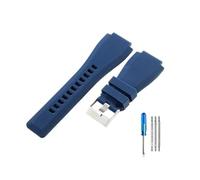NBCNZCTSAS Fit For Bell Ross BR01 BR03 Series Breathable Skin Friendly Silicone Watchbands With Good Texture 24mm(Blue-ST-K3,22mm)