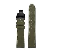 NBCNZCTSAS Fit For Breitling Nylon Leather Watch Strap Fit For Seawolf Blackbird Fit For Avenger Tudor Fit For Black Shield Canvas Watchband 20 22mm 24mm Men Bracelet(Green black Folding,20mm)