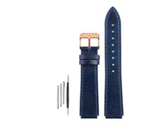 NBCNZCTSAS Fit For Casio Fit For G-Shock AE-1200WH/1300/1000/A159 A158 A168 Stainless Steel Buckle Leather Strap Men Retro WatchBand Bracelet(Blue-rose gold)