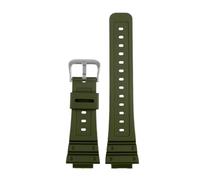 NBCNZCTSAS Fit For CASIO Fit For G-Shock Resin Silicone Strap GA2100 GW6900 GD120 DW5600 5610 DW5700 Small Square Man Sport Watchband Watch Accessories(Army Green silver)