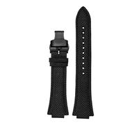 NBCNZCTSAS Fit For Casio Fit For Tissot Fit For teel Ocean Heart Edifice SeriesEFB-680 ECB-10D Raised Nylon Canvas Black Watchband With Pin Buckle(B-black-black)