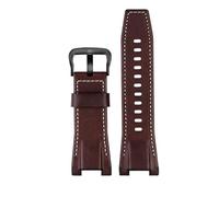 NBCNZCTSAS Fit For Casio GST-S100G S110 S130L W100G W110 210B 400G Watch Strap canvas Wristband 26 * 14mm Men's soft Leather watchBand(Dark brown black)