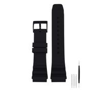 NBCNZCTSAS Fit For CASIO swordfish MDV106-1A MDV-107 MTP-VD01 MDV-106D efr-303l strap men's wristband bracelet 22mm Sports silicone watchband(Black black)