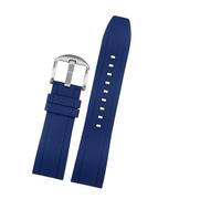 NBCNZCTSAS Fit For Citizen Fit For Seiko Fit For Tissot Fit For Mido watch Rubber Strap Waterproof Watchband 20mm 22mm 23mm 24mm Sport Diving Nylon Men Watch Bracelet(A- blue-silver pin,24mm)