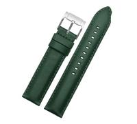 NBCNZCTSAS Fit For Fossil Retro Waterproof Leather Watch Strap For Men's Q Intelligent FTW1114 ME3110 FS5436 Series Watchband 20 22mm(B-green-silver,24mm)
