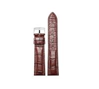 NBCNZCTSAS Fit For Omega Watch Strap Original Genuine Leather Men's Fit For Omiga Seahorse Super Butterfly Fly Watch Band Women 18mm 19mm 20mm 21mm(Brown-silver,21mm)
