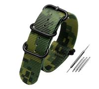 NBCNZCTSAS Fit For Panerai Fit For Rolex Fit For Seiko Fit For Water Ghost Watch Strap Canned Nylon Soft Canvas Watchbands Men camouflage Bracelet 18MM 20MM 22MM 24MM(All-in-one-black,24mm)