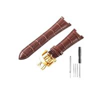 NBCNZCTSAS Fit For Patek Philippe Leather Watch With Series 5711 5712 5726 Notch Bright And Smooth Watch Strap 25mm(Brown-GD-Z21)
