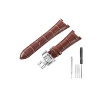 NBCNZCTSAS Fit For Patek Philippe Leather Watch With Series 5711 5712 5726 Notch Bright And Smooth Watch Strap 25mm(Brown-ST-Z21)