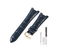 NBCNZCTSAS Fit For Patek Philippe Leather Watch With Series 5711 5712 5726 Notch Bright And Smooth Watch Strap 25mm(Blue-RS-K20)