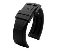 NBCNZCTSAS Fit For Rolex Fit For Omega Fit For Seiko Fit For Fiyta Fit For Suunto Fluoro Rubber Watch Band WaterProof Sports Accessories Men Silicone Watch Strap 20 22mm 24MM(Black-black,20mm)