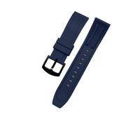 NBCNZCTSAS Fit For Rolex Fit For Omega Fit For Seiko Fit For Fiyta Fit For Suunto Fluoro Rubber Watch Band WaterProof Sports Accessories Men Silicone Watch Strap 20 22mm 24MM(Blue-black,24mm)