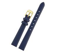 NBCNZCTSAS Fit For Swarovski Rhinestone Leather Watch Strap 5158517/5158972 Quick Release Women's Watch band 12 14mm 16mm 18mm Bracelet(Blue-gold,18mm)
