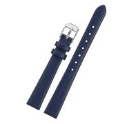 NBCNZCTSAS Fit For Swarovski Rhinestone Leather Watch Strap 5158517/5158972 Quick Release Women's Watch band 12 14mm 16mm 18mm Bracelet(Blue-silver,12mm)