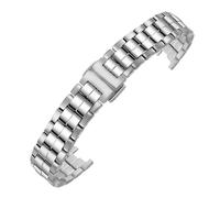 NBCNZCTSAS Fit For Tissot T094 Fit For Flamingo Series stainless steel Strap 1853 Women's Watch Band T094.210A Solid Precision Steel Watch Chain 12mm(Silver)
