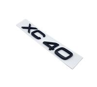 NBCNZCTSAS Glossy Black Silver Emblem Nameplate Sticker Fit For Volvo XC40 B3 B4 T3 T4 T5 For Volvo Trunk Lid Badge Models Decal Car Sticker(Glossy black XC40)