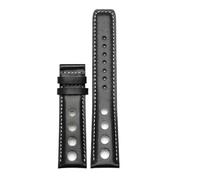 NBCNZCTSAS Leather bracelet Fit For Tissot 1853 Sports Watchband Fit For Racing PRS516 T91 1853 Top layer cowhide 20mm Fit For chopin strap accessories(Black-a-no clasp)