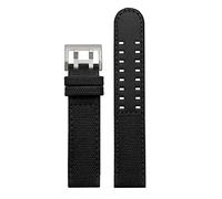 NBCNZCTSAS Leather Nylon Watch Band Fit For Hamilton Fit For Khaki Field Watch H760250 H77616533 Fit For Seiko Watch Anti-fall Strap 20mm 22mm(Black-Sliver Buckle,22mm)