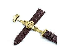 NBCNZCTSAS Leather Strap 20mm 22mm Fit For Tissot/fit For Huawei/fit For Samsung Watchband With Black/Gold/Silver Buckle With Box(Brown Gold,20mm)