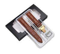 NBCNZCTSAS Leather Watchband Belt Fit For Watch Strap Bracelets Butterfly Buckle Replacement 12mm-24mm(Coal Black,23mm)