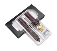 NBCNZCTSAS Leather Watchband Belt Fit For Watch Strap Bracelets Butterfly Buckle Replacement 12mm-24mm(Beige,23mm)
