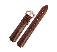 NBCNZCTSAS Leather Watchband Fit For Ballon Bleu Wrist Band Men Female Convex Leather Strap 14 * 8mm 18 * 11mm 20 * 12mm Fashion Bracelet(Brown rose gold A,18-11mm)