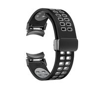 NBCNZCTSAS Magnetic Strap Fit For Samsung Galaxy Watch 4 5 6 44mm 40mm Band 4 6 Classic 47mm 43mm 46mm Quick Fit Silicone Bracelet 5Pro 45mm(Black ash-B)
