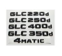 NBCNZCTSAS Matt Black silver 3D Letters Emblems Badges fit for Mercedes Benz X253 C253 GLC200d GLC220d GLC250d GLC300d GLC320d 4MATIC CDI CGI(Silver,GLC 220d)