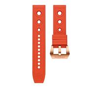 NBCNZCTSAS Mens Automatic Watch 20/22mm Strap Bronze Clasp Wriststrap Replacement Diver Soft Rubber Bracelets(Orange,20mm)
