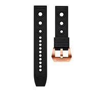 NBCNZCTSAS Mens Automatic Watch 20/22mm Strap Bronze Clasp Wriststrap Replacement Diver Soft Rubber Bracelets(Nero,22mm)