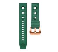 NBCNZCTSAS Mens Automatic Watch 20/22mm Strap Bronze Clasp Wriststrap Replacement Diver Soft Rubber Bracelets(Grn,20mm)