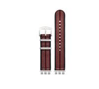 NBCNZCTSAS Nylon Canvas Watch Strap Fit For SWATCH YVS420 YVS454 YVS451 YVS400 YVS404 21mm Black Orange Green Red Blue Watchband Adapter Refit(A16-S pin)