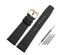 NBCNZCTSAS Nylon Canvas Watchband Fit For IWC Fit For PILOT Fit For Portugal Fabric 20MM 21MM 22MM Leather Watch Strap Black Armygreen Men's Wristband(A-black-gold,22mm)