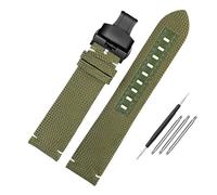 NBCNZCTSAS Nylon men's Watchband Fit For Citizen Fit For Mido Fit For Navigator M026.629/430 Fit For Ocean Star M042.430 Canvas Leather Watch Strap 22mm(Green black Folding)