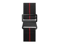 NBCNZCTSAS Parachute Watch Strap Elastic Nylon Watch band Fit For Seiko Fit For Rolex Fit For Water Ghost Fit For Citizen Fit For Tudor Men‘s Canvas Sport Bracelet 20mm 22mm(A red line-black,20mm)