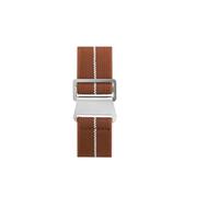 NBCNZCTSAS Parachute Watch Strap Elastic Nylon Watch band Fit For Seiko Fit For Rolex Fit For Water Ghost Fit For Citizen Fit For Tudor Men‘s Canvas Sport Bracelet 20mm 22mm(D white line-silver,20mm)