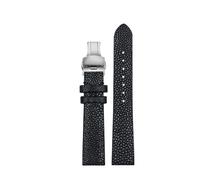 NBCNZCTSAS Pearl Fish Skin Watch Strap Suitable Fit For Longines Fit For FIYTA/Fit For EBOHR 718864 718964 718874 Women's Watch Chain Red 16mm(Black sk bk)