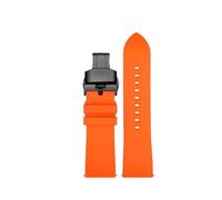 NBCNZCTSAS Quick-Release Fluororubber Watchband Fit For Luminox watch 3051 8800 3080 1820 7251 3050 Series Watch Strap 20 22 23mm(Orange black buckle,20mm)