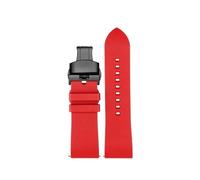 NBCNZCTSAS Quick-Release Fluororubber Watchband Fit For Luminox watch 3051 8800 3080 1820 7251 3050 Series Watch Strap 20 22 23mm(Red black buckle,20mm)