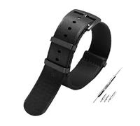 NBCNZCTSAS Smooth Nylon Watchband Fit For Omega Fit For Seamaster/Fit For Rolex/Fit For Seiko/Fit For Mido 20mm 22mm Men Women Strap Watch Strap(A1 black buckle,22mm)