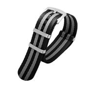NBCNZCTSAS Smooth Nylon Watchband Fit For Omega Fit For Seamaster/Fit For Rolex/Fit For Seiko/Fit For Mido 20mm 22mm Men Women Strap Watch Strap(A17 silver buckle,22mm)