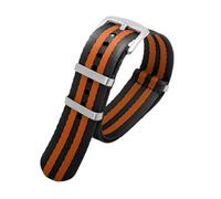 NBCNZCTSAS Smooth Nylon Watchband Fit For Omega Fit For Seamaster/Fit For Rolex/Fit For Seiko/Fit For Mido 20mm 22mm Men Women Strap Watch Strap(A18 silver buckle,22mm)