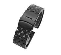 NBCNZCTSAS Solid Stainless Steel Strap Accessories Fit For Armani Fit For Jeep Fit For Fossil Fit For Tissot Fit For Casio PRG-600 650 Fit For Swordfish 316 Metal steel WatchBand 20MM(76-black,20mm)