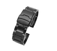 NBCNZCTSAS Solid Stainless Steel Strap Accessories Fit For Armani Fit For Jeep Fit For Fossil Fit For Tissot Fit For Casio PRG-600 650 Fit For Swordfish 316 Metal steel WatchBand 20MM(B-black,20mm)