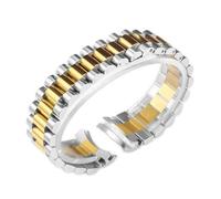 NBCNZCTSAS Solid Stainless Steel Watch Accessories Band Fit For Rolex Watch Strap 17mm 20mm 21mm(Silver Gold 3,20mm)