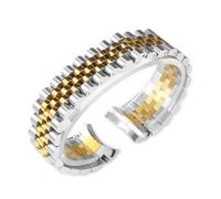 NBCNZCTSAS Solid Stainless Steel Watch Accessories Band Fit For Rolex Watch Strap 17mm 20mm 21mm(Silver Gold 5,20mm)