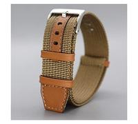 NBCNZCTSAS Sports Nylon Strap 20mm 22mm Fit For Nato Fashion Green Black Brown Waterproof Sweatproof Replacement Bracelet Band(3,20mm)