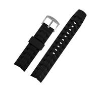 NBCNZCTSAS Stainless Steel Silicone Rubber Watch Strap 22mm Soild Metal Silver Black Watchband Accessory Fit For Edifice EF-550D(B Black-S pin)