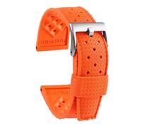 NBCNZCTSAS Strap 20mm 22mm Premium Rubber Breathable Skin-Friendly Stainless Buckle Universal Fashion Business Watchband(Orange,22mm)